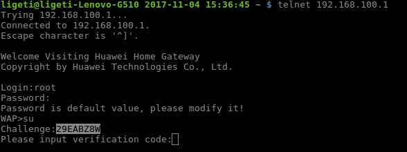 Access the configuration mode (su).